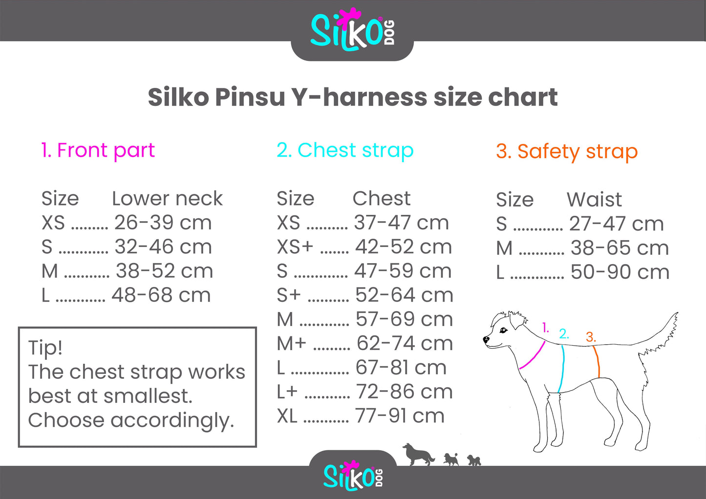 Silko Pinsu -Y-valjaiden rintaremmi